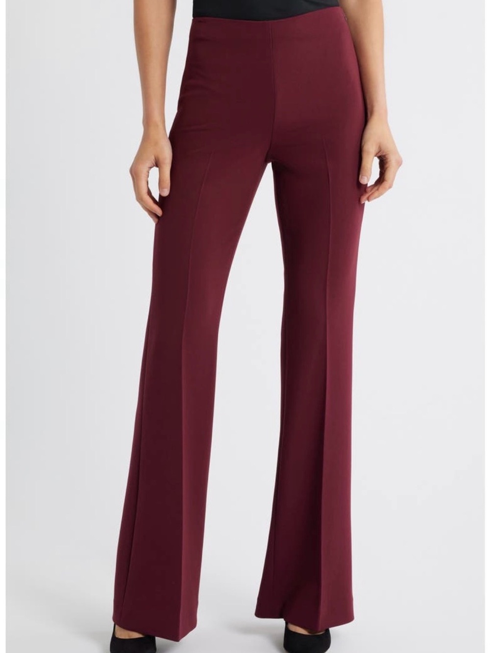 Theory Demitria Admiral Crepe trousers in Grenache - size 4